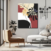 Painting by Numbers Art Painting Leaf Black White Brown